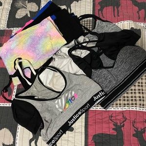Lot of Girls size 10/12 Sports Bras and capri leggings
